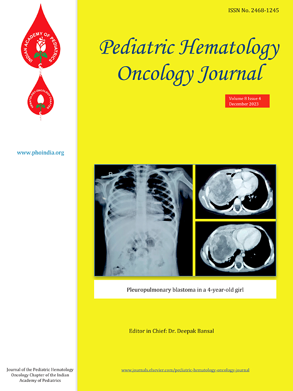 Go to journal home page - Pediatric Hematology Oncology Journal